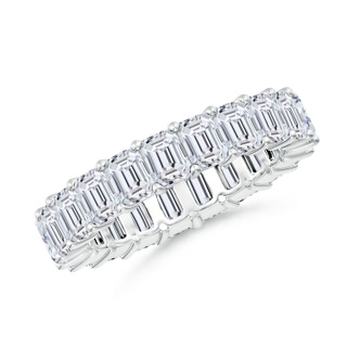 4x3mm HSI2 North-South Emerald-Cut Diamond Classic Eternity Wedding Band in 60 P950 Platinum