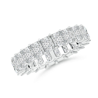 4x3mm HSI2 North-South Radiant-Cut Diamond Classic Eternity Wedding Band in 60 S999 Silver