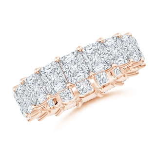 5x3mm GVS2 North-South Radiant-Cut Diamond Classic Eternity Wedding Band in 60 Rose Gold