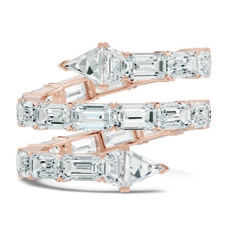 5x3mm GVS2 The Davis Standard Snake Diamond Ring in 55 Rose Gold