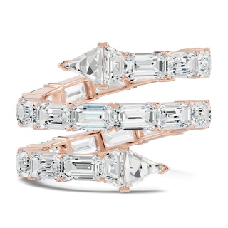 5x3mm HSI2 The Davis Standard Snake Diamond Ring in 55 18K Rose Gold