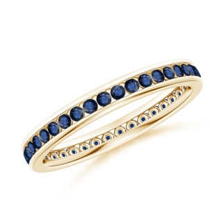 1.5mm AA Channel Set Eternity Sapphire Wedding Ring in 60 Yellow Gold
