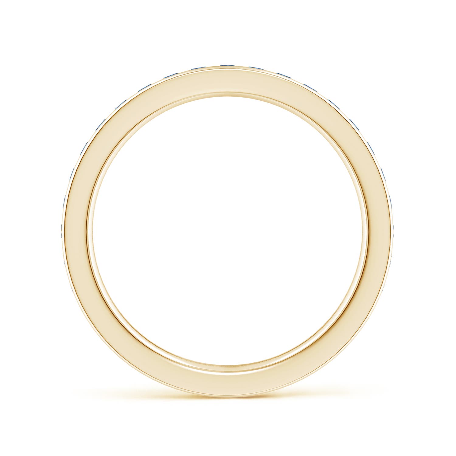 1.7mm AAA Channel Set Eternity Sapphire Wedding Ring in 55 18K Yellow Gold