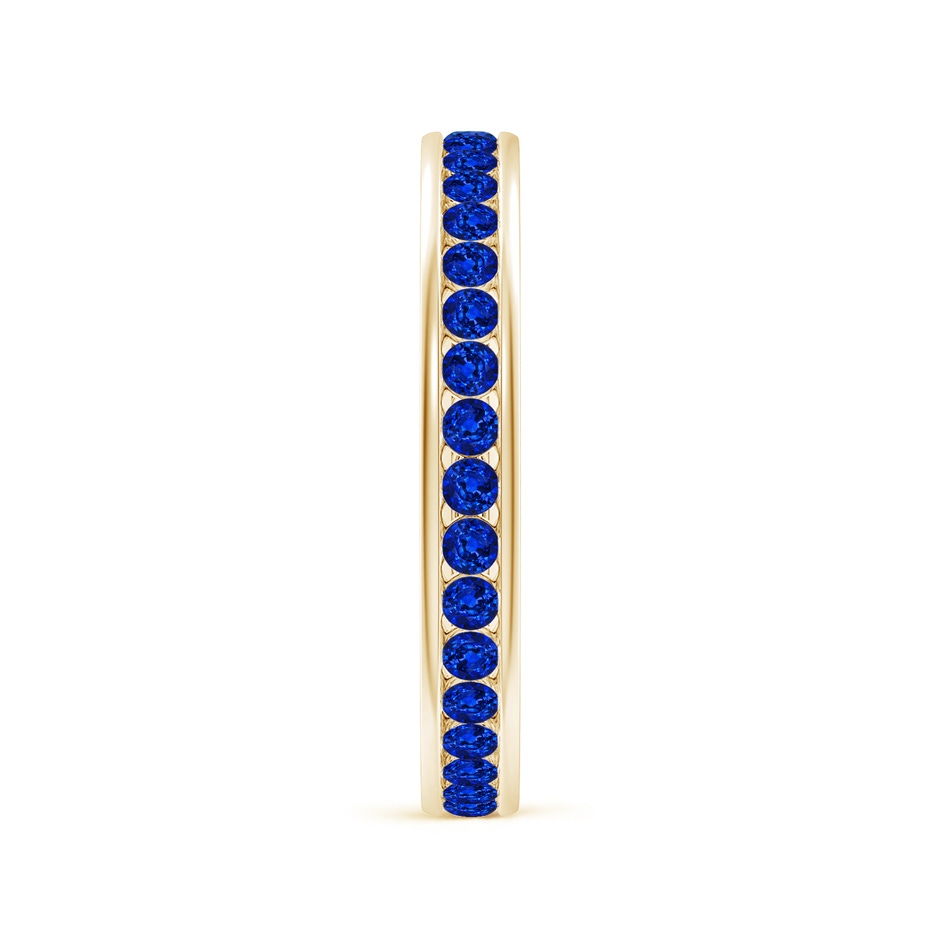 1.7mm AAAA Channel Set Eternity Sapphire Wedding Ring in 60 18K Yellow Gold side 299