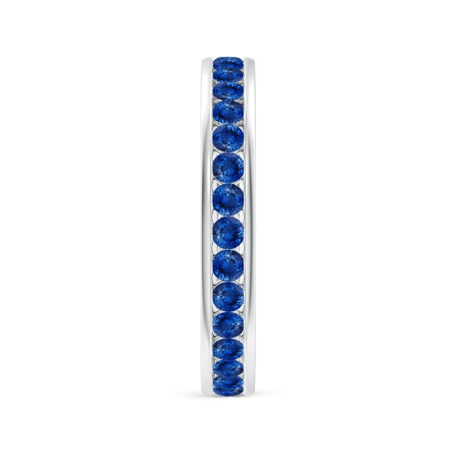 2mm AAA Channel Set Eternity Sapphire Wedding Ring in 75 18CT White Gold - side 5