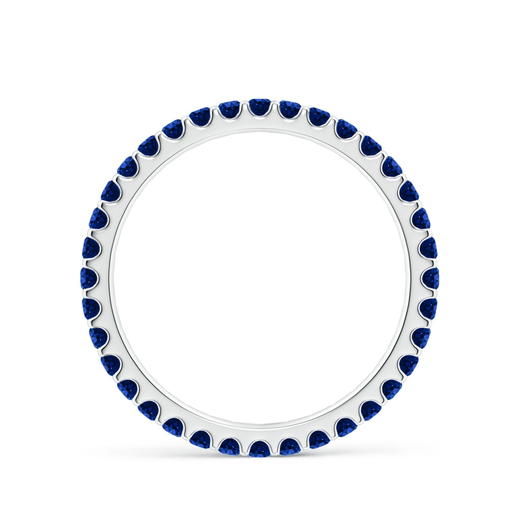 1.7mm AAAA Shared Prong Set Eternity Sapphire Wedding Ring in 55 White Gold - side 199