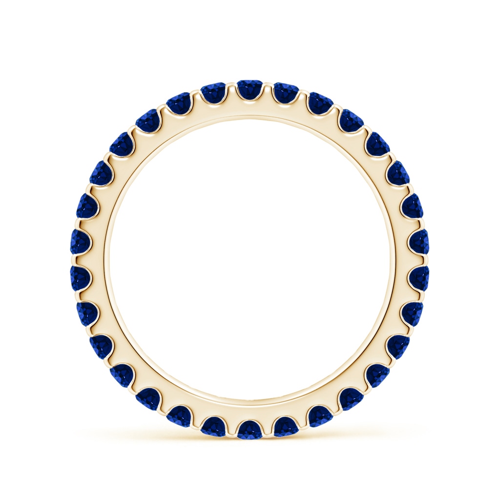 2mm AAAA Shared Prong Set Eternity Sapphire Wedding Ring in 70 Yellow Gold - side 199