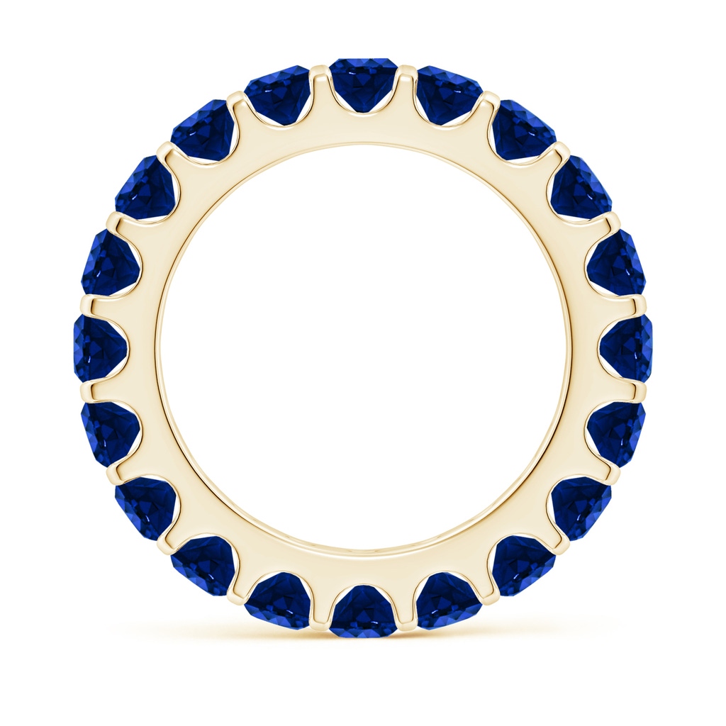 3.5mm Lab-Grown Shared Prong Set Eternity Sapphire Wedding Ring in 65 Yellow Gold - side 199