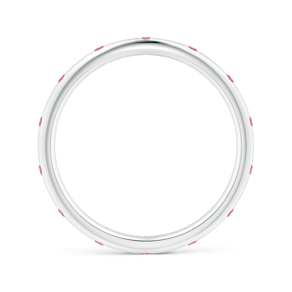 1.3mm AAA Gypsy-Set Round Pink Sapphire Eternity Ring in White Gold side 199