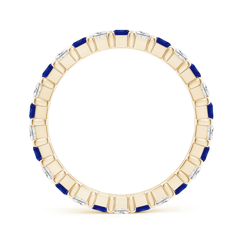 2.3mm AAAA Shared Prong Square Sapphire and Diamond Eternity Ring in 65 Yellow Gold side 199