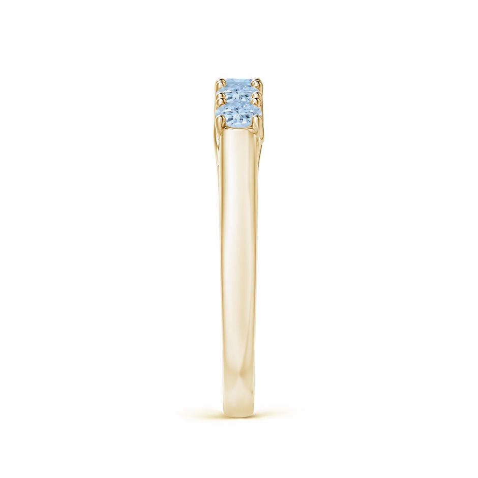2.8mm AA Half Eternity Five Stone Aquamarine Wedding Ring in 18K Yellow Gold side 299
