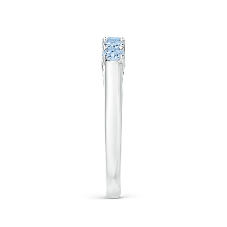 2.8mm AA Half Eternity Five Stone Aquamarine Wedding Ring in White Gold side 299