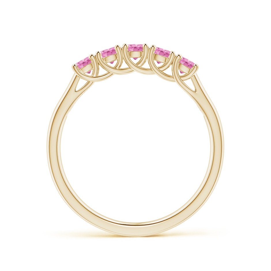 2.8mm A Half Eternity Five Stone Pink Sapphire Wedding Ring in Yellow Gold side 199