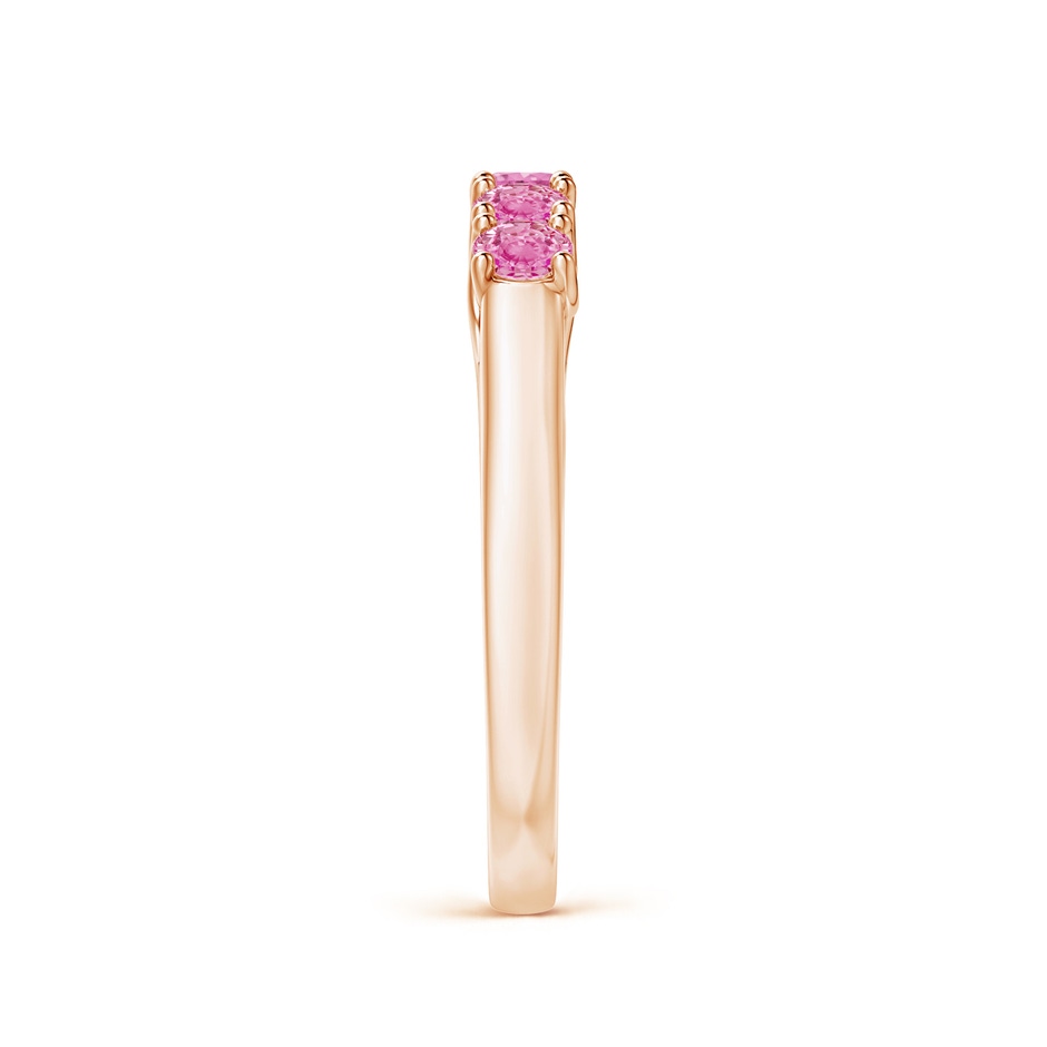 2.8mm AA Half Eternity Five Stone Pink Sapphire Wedding Ring in Rose Gold side 299