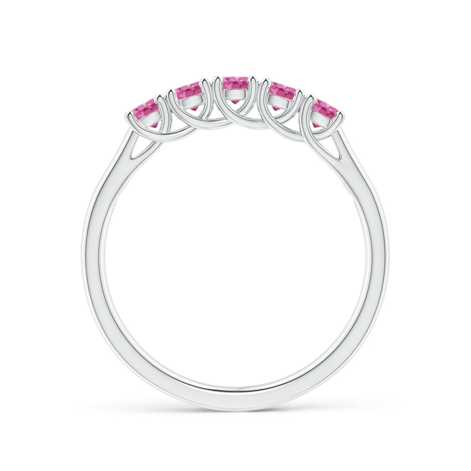 2.8mm AAA Half Eternity Five Stone Pink Sapphire Wedding Ring in White Gold side 199
