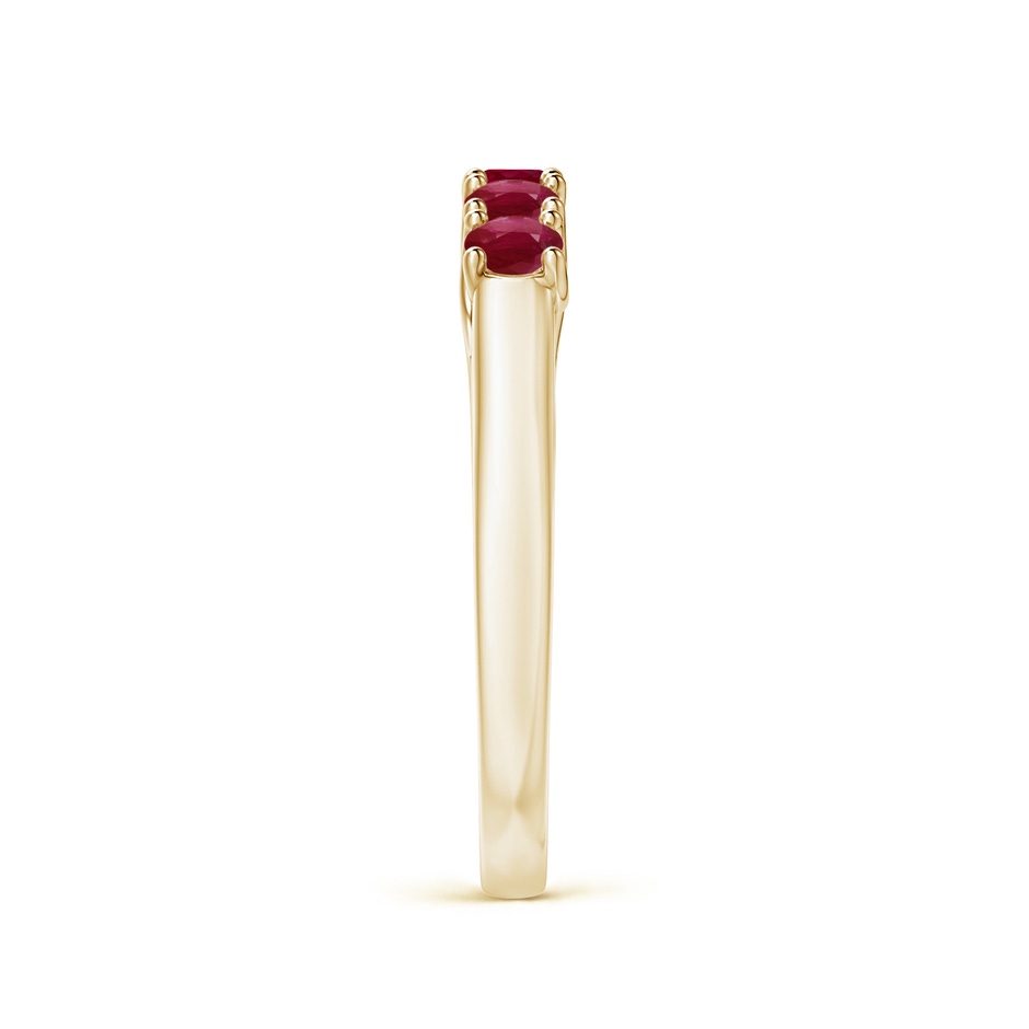 2.8mm A Half Eternity Five Stone Ruby Wedding Band in Yellow Gold side 299