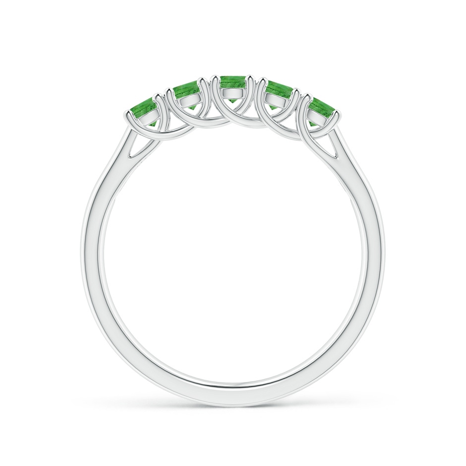 2.8mm AA Half Eternity Five Stone Tsavorite Wedding Ring in White Gold side 199