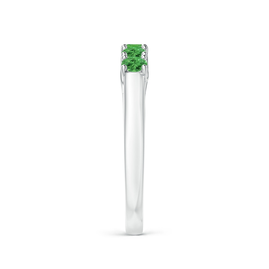 2.8mm AAA Half Eternity Five Stone Tsavorite Wedding Ring in S999 Silver side 299
