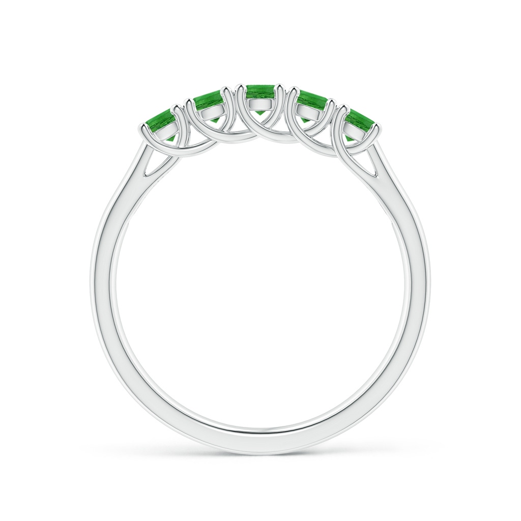 2.8mm AAAA Half Eternity Five Stone Tsavorite Wedding Ring in S999 Silver - side 199