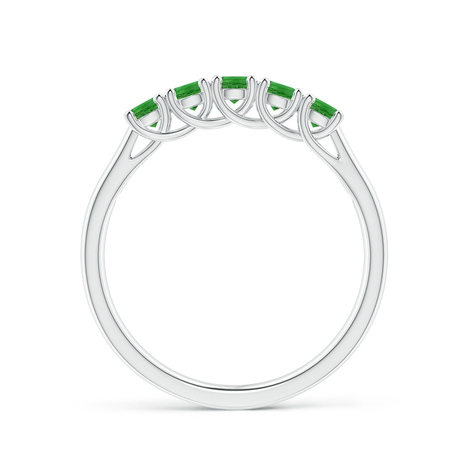 2.8mm AAAA Half Eternity Five Stone Tsavorite Wedding Ring in S999 Silver side 199