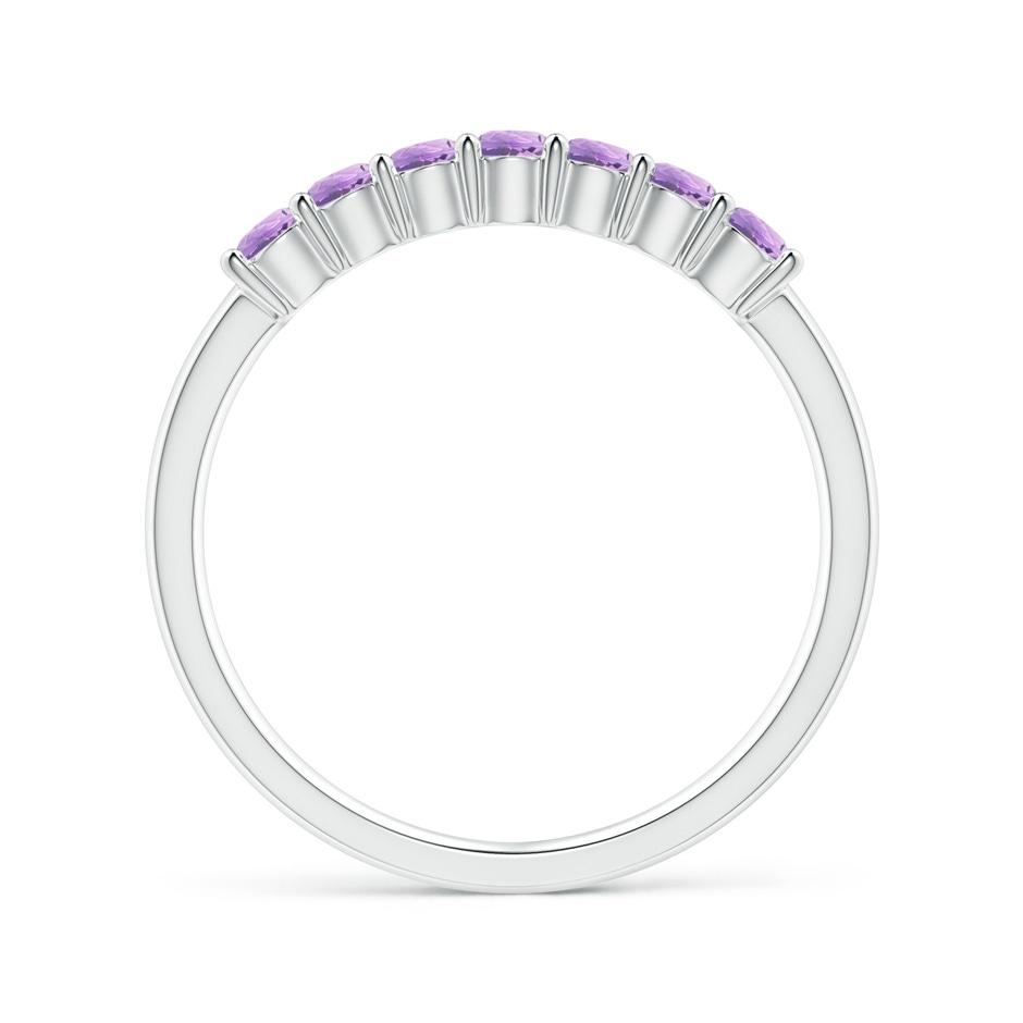 2.5mm A Half Eternity Seven Stone Amethyst Wedding Ring in P950 Platinum side 199