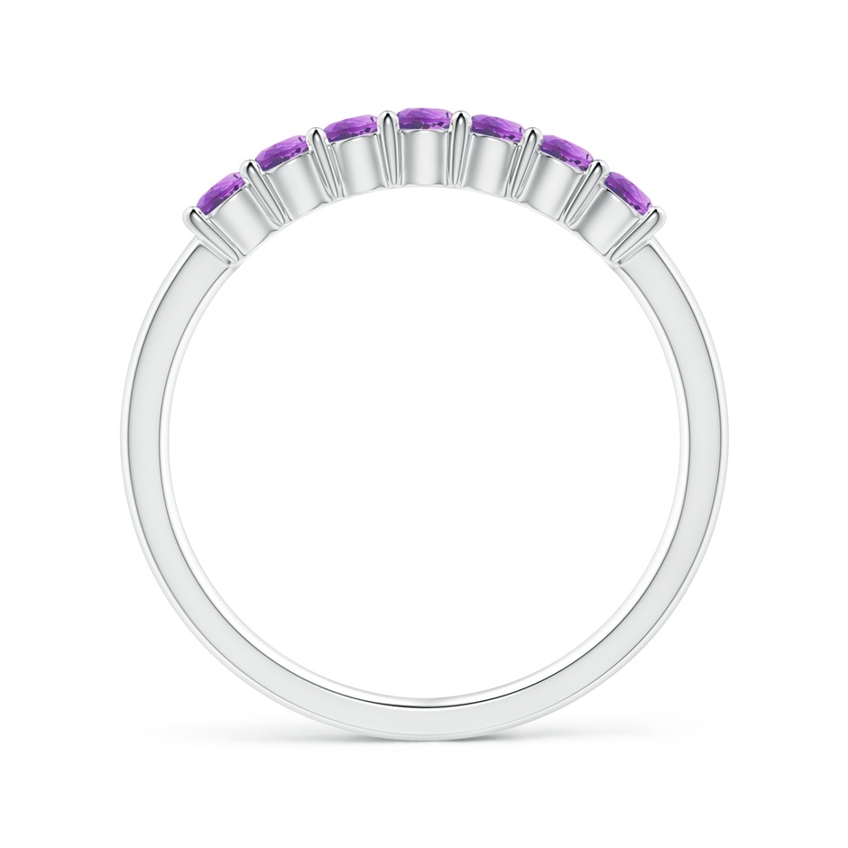 2.5mm AAA Half Eternity Seven Stone Amethyst Wedding Ring in P950 Platinum side 199