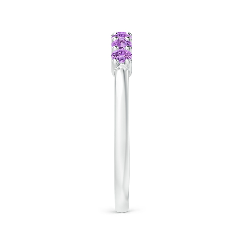 2.5mm AAA Half Eternity Seven Stone Amethyst Wedding Ring in P950 Platinum side 299
