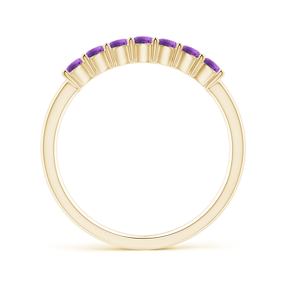 2.5mm AAAA Half Eternity Seven Stone Amethyst Wedding Ring in 18K Yellow Gold side 199