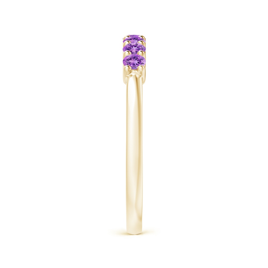 2.5mm AAAA Half Eternity Seven Stone Amethyst Wedding Ring in 18K Yellow Gold side 299