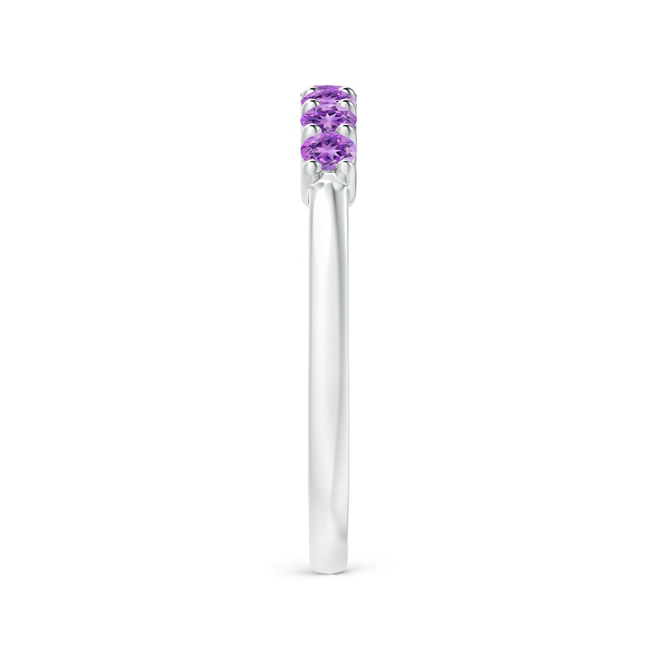 2.5mm AAAA Half Eternity Seven Stone Amethyst Wedding Ring in P950 Platinum side 299