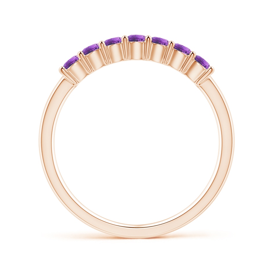 2.5mm AAAA Half Eternity Seven Stone Amethyst Wedding Ring in Rose Gold side 199