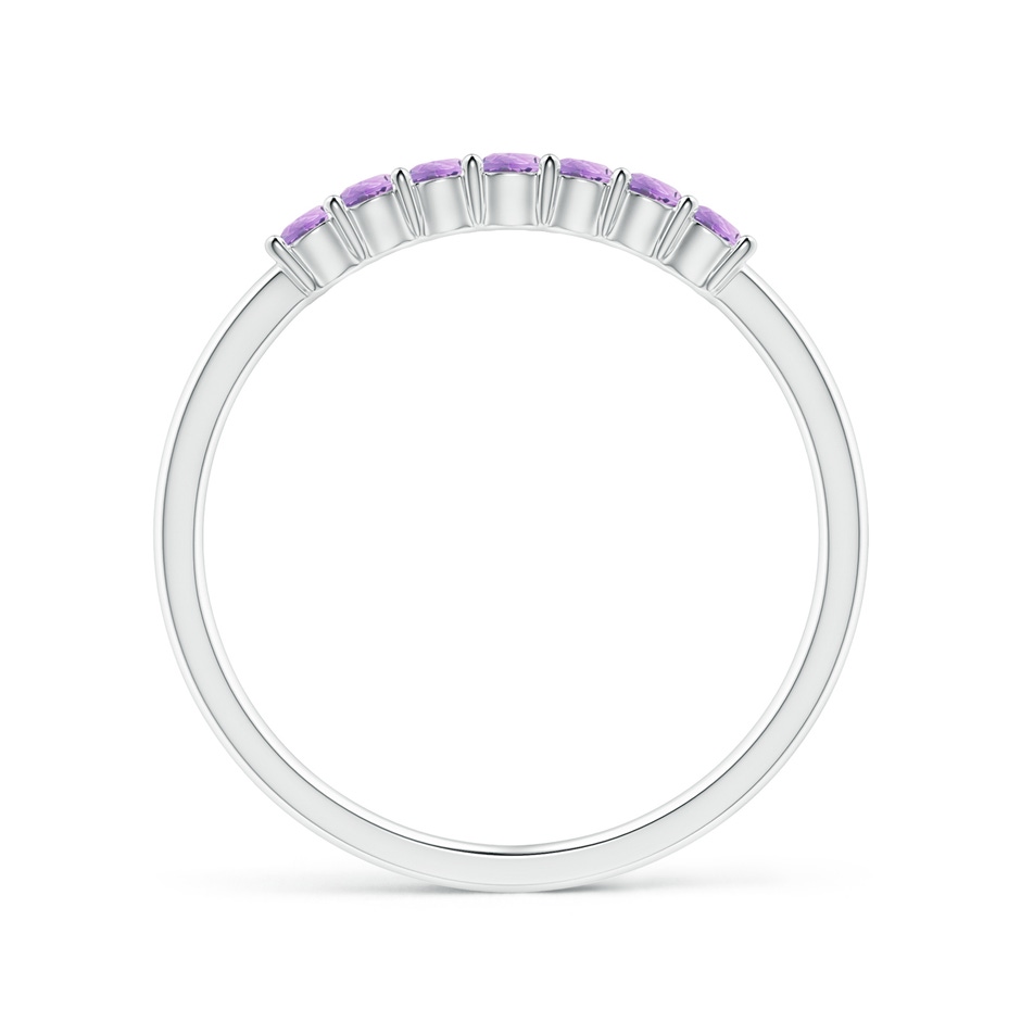 2mm A Half Eternity Seven Stone Amethyst Wedding Ring in 9K White Gold side 199