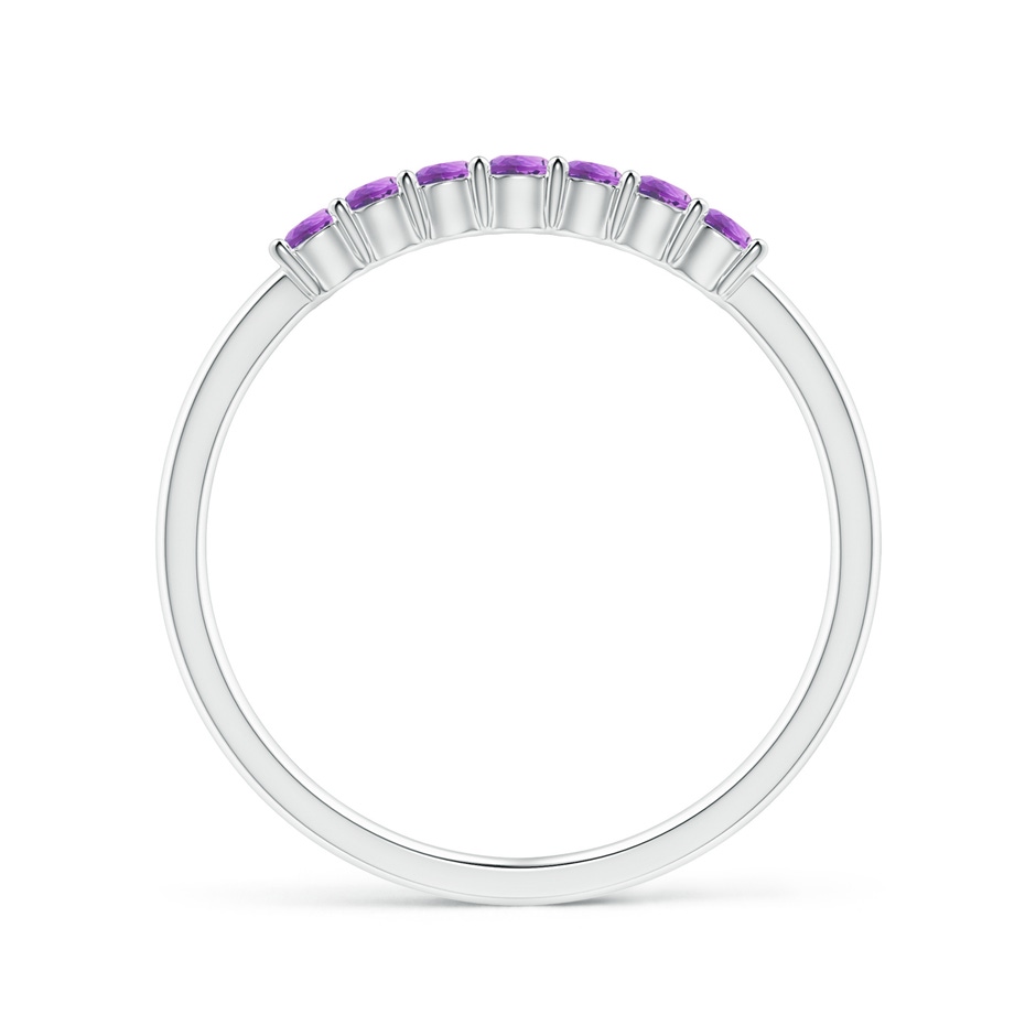 2mm AAA Half Eternity Seven Stone Amethyst Wedding Ring in White Gold side 199