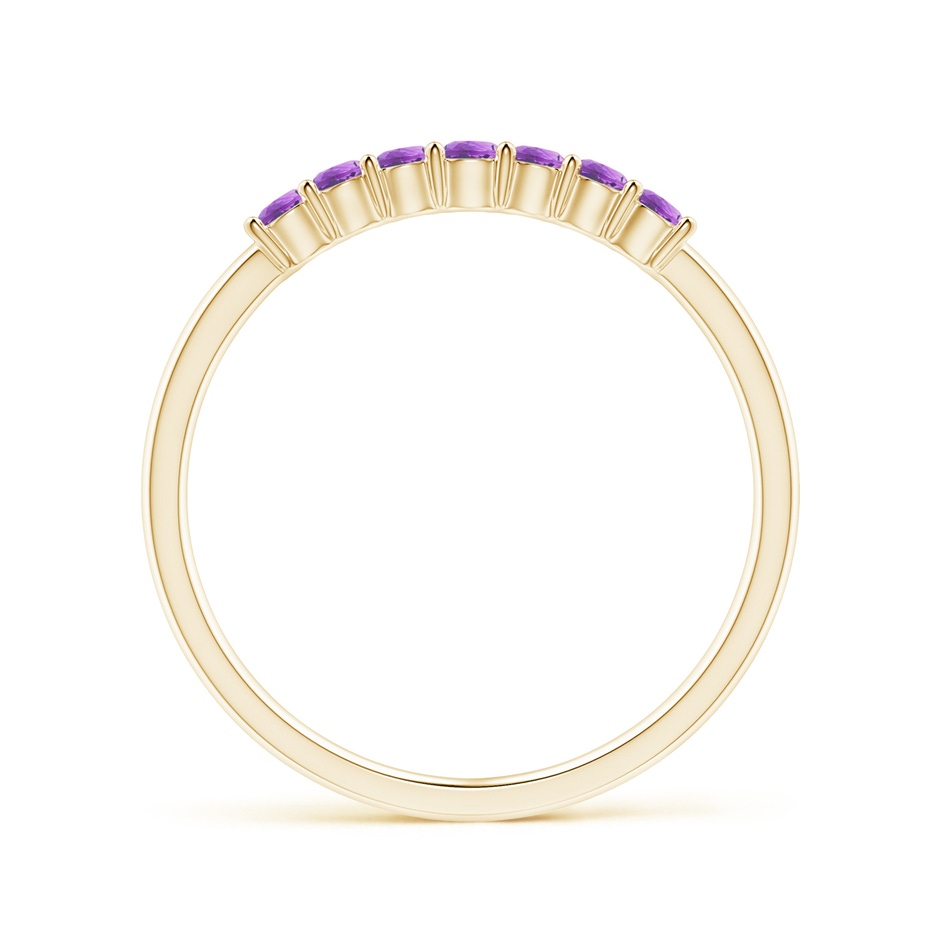 2mm AAA Half Eternity Seven Stone Amethyst Wedding Ring in Yellow Gold side 199