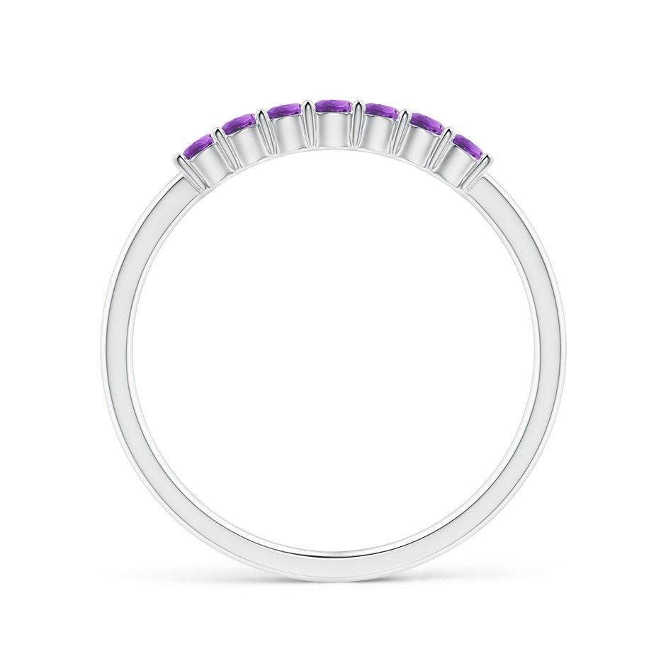 2mm AAAA Half Eternity Seven Stone Amethyst Wedding Ring in P950 Platinum side 199