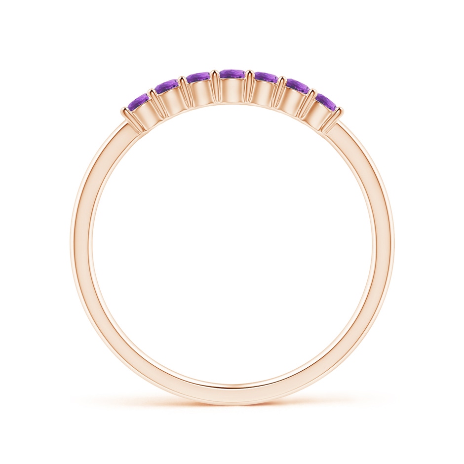 2mm AAAA Half Eternity Seven Stone Amethyst Wedding Ring in Rose Gold side 199