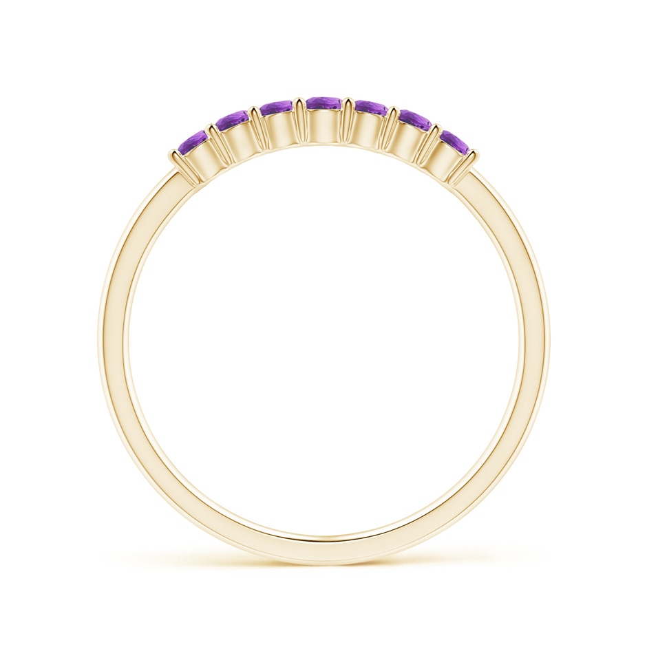 2mm AAAA Half Eternity Seven Stone Amethyst Wedding Ring in Yellow Gold side 199