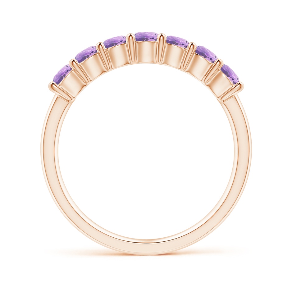 3mm A Half Eternity Seven Stone Amethyst Wedding Ring in Rose Gold side 199