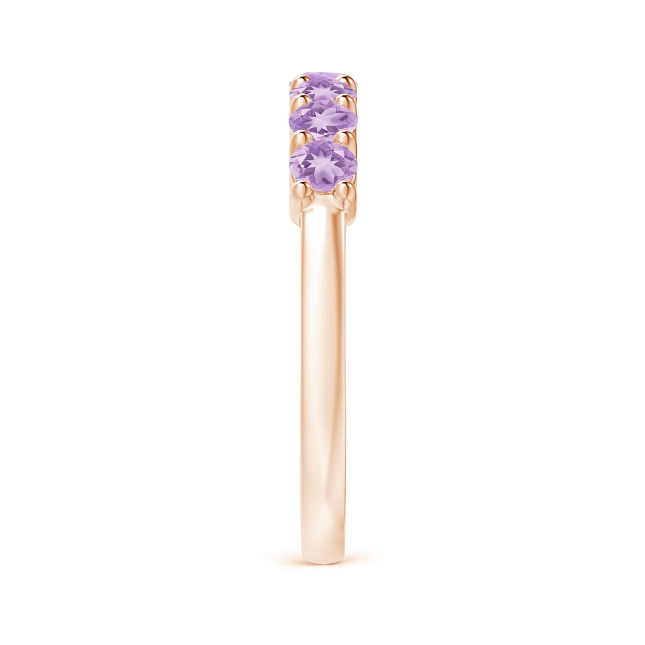 3mm A Half Eternity Seven Stone Amethyst Wedding Ring in Rose Gold side 299