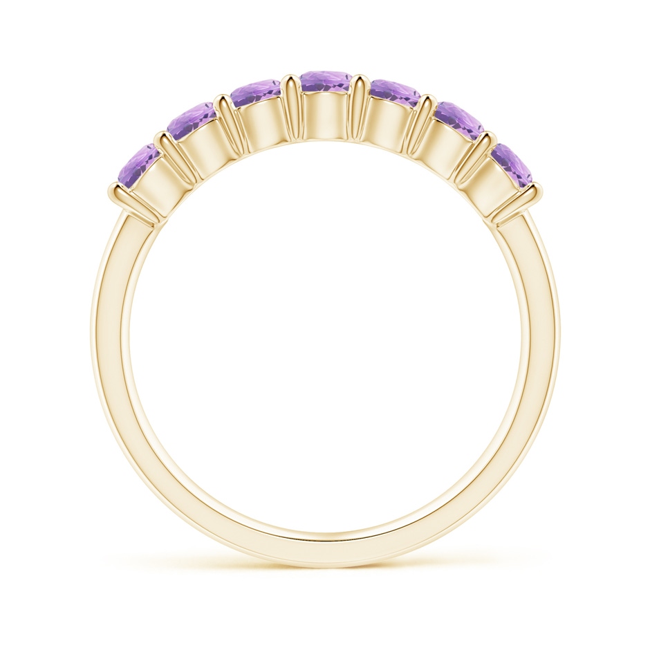 3mm A Half Eternity Seven Stone Amethyst Wedding Ring in Yellow Gold side 199