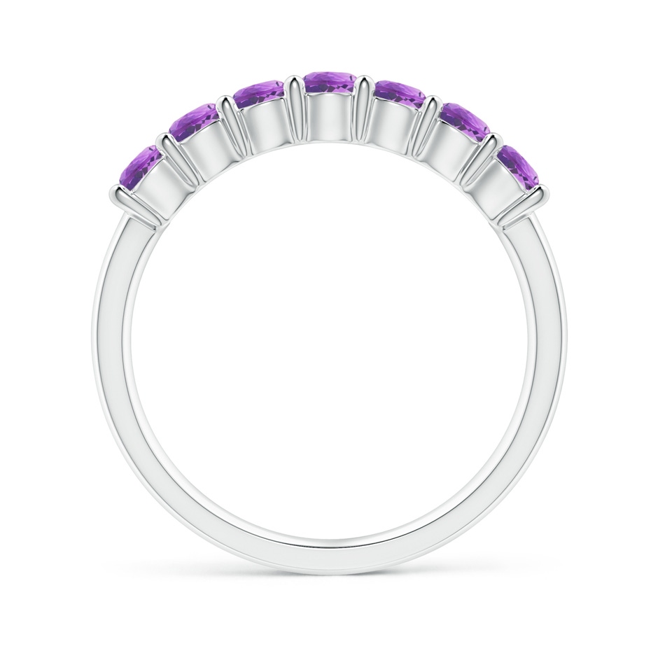 3mm AAA Half Eternity Seven Stone Amethyst Wedding Ring in S999 Silver side 199