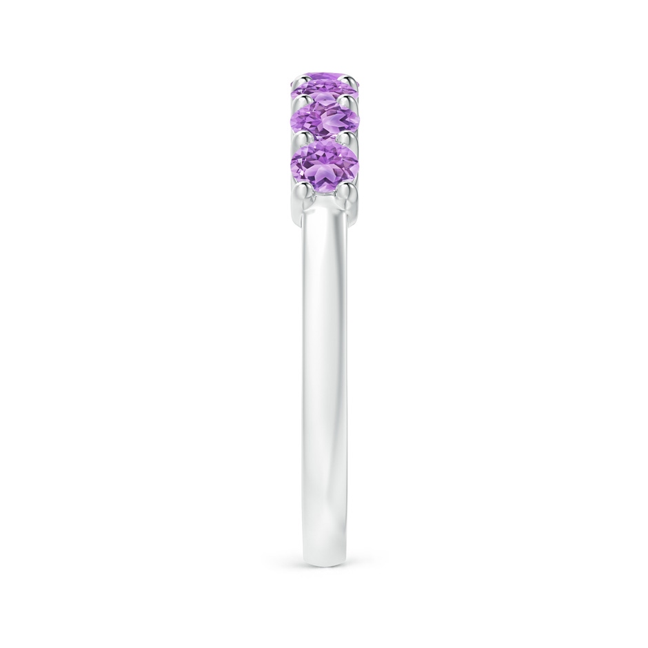 3mm AAA Half Eternity Seven Stone Amethyst Wedding Ring in S999 Silver side 299