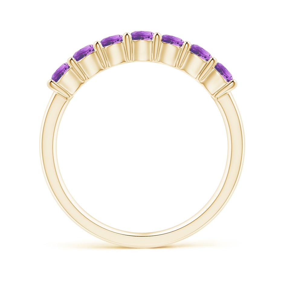 3mm AAA Half Eternity Seven Stone Amethyst Wedding Ring in Yellow Gold side 199