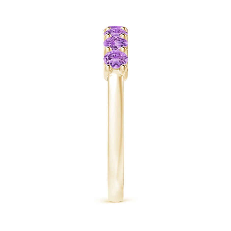 3mm AAA Half Eternity Seven Stone Amethyst Wedding Ring in Yellow Gold side 299