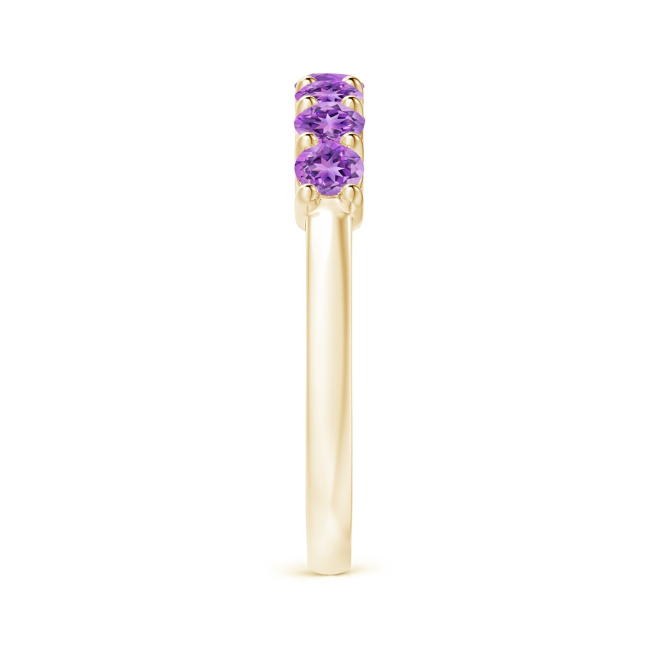 3mm AAAA Half Eternity Seven Stone Amethyst Wedding Ring in 18K Yellow Gold side 299