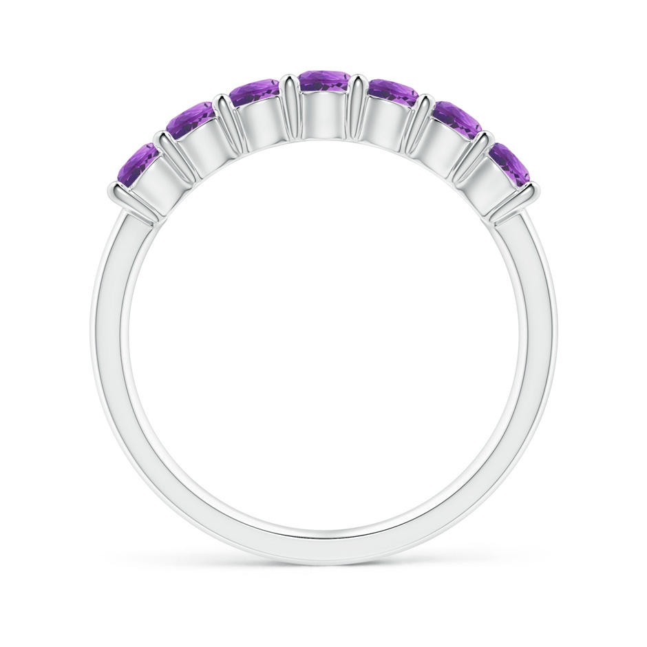 3mm AAAA Half Eternity Seven Stone Amethyst Wedding Ring in P950 Platinum side 199