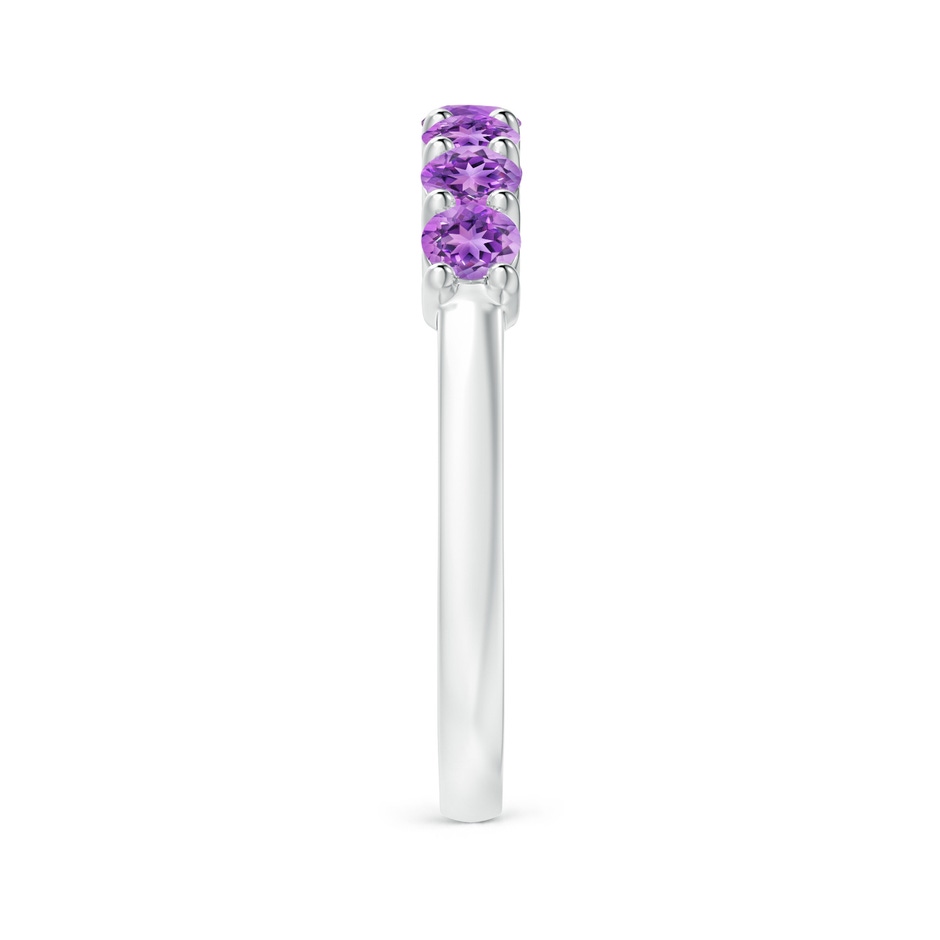 3mm AAAA Half Eternity Seven Stone Amethyst Wedding Ring in P950 Platinum side 299