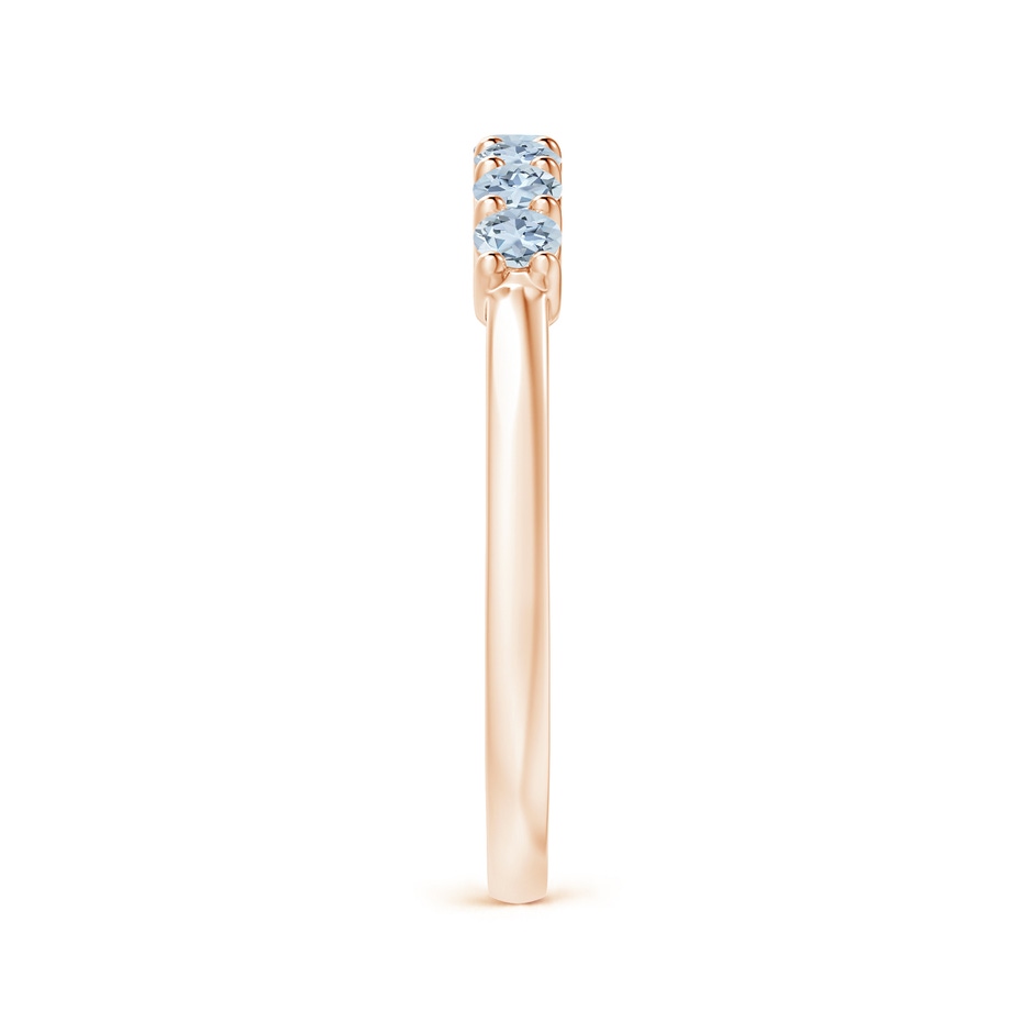 2.5mm A Half Eternity Seven Stone Aquamarine Wedding Ring in 18K Rose Gold side 299