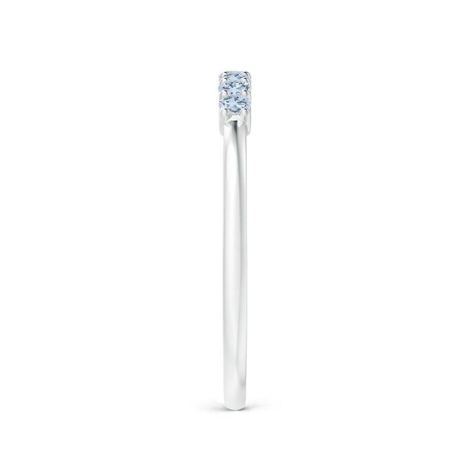 2mm A Half Eternity Seven Stone Aquamarine Wedding Ring in White Gold side 299
