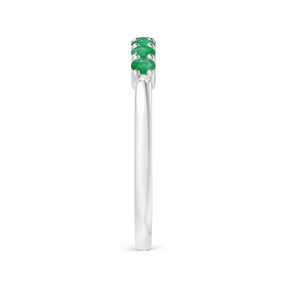2.5mm A Half Eternity Seven Stone Emerald Wedding Ring in P950 Platinum side 299
